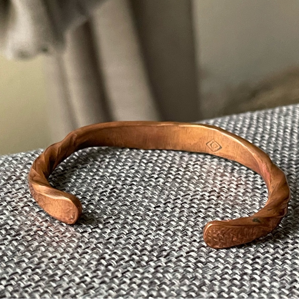 Vintage | Solid Copper Cuff Bracelet Stamped/Mark… - image 6